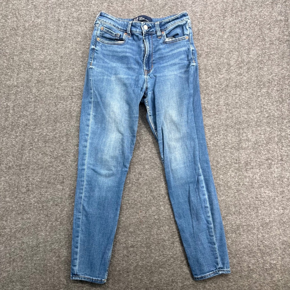 Gap Denim Womens High‎ Rise Universal Legging Jeans Medium Wash Blue Size 10/30R